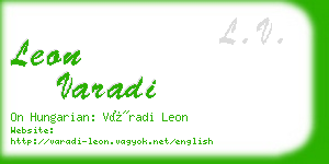 leon varadi business card